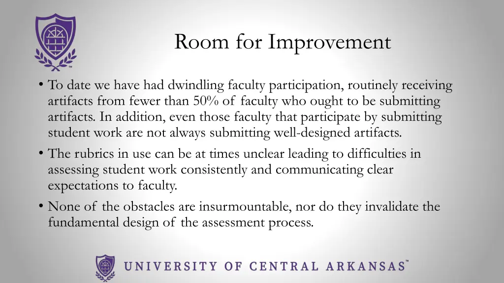 room for improvement