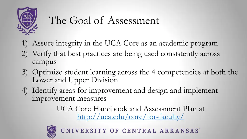 the goal of assessment