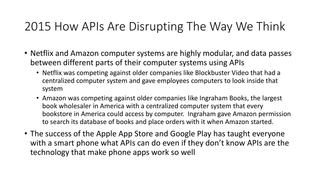 2015 how apis are disrupting the way we think