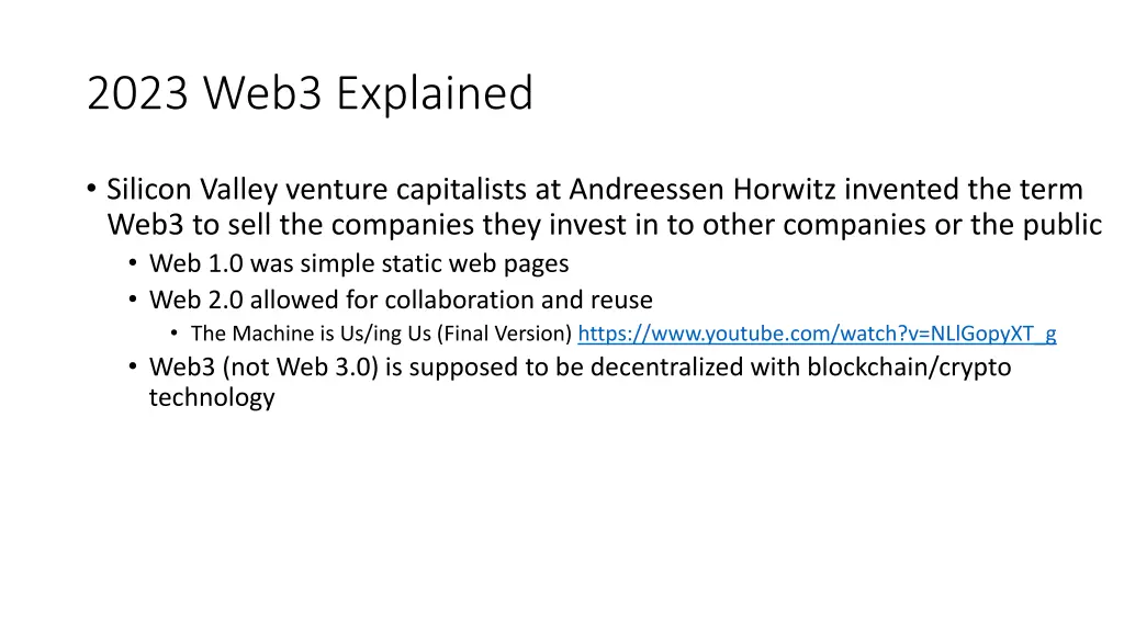 2023 web3 explained