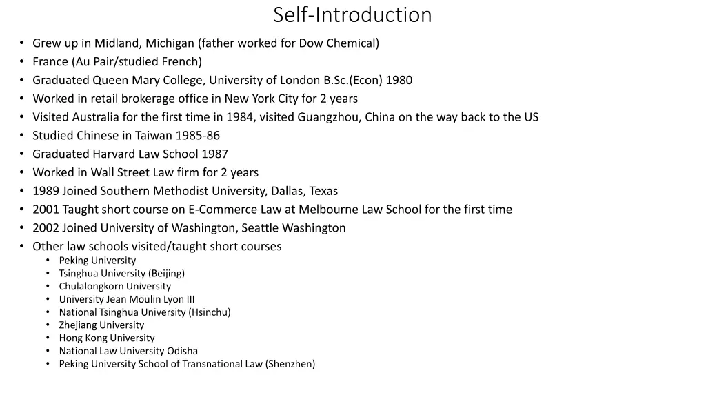 self introduction