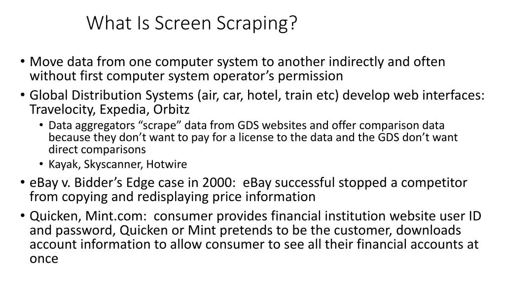 what is screen scraping