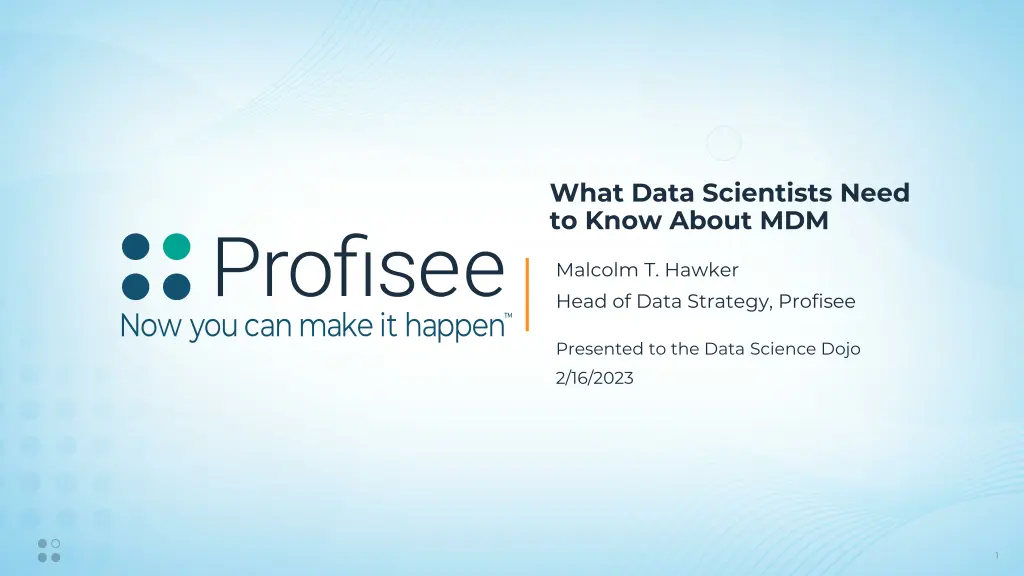what data scientists need to know about mdm