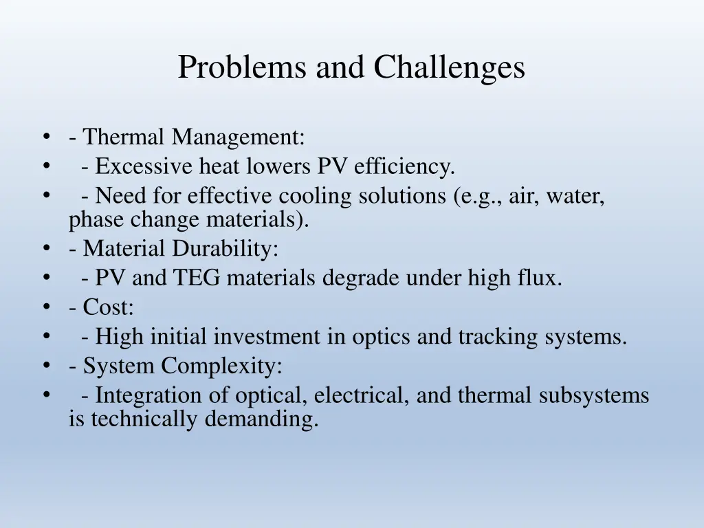 problems and challenges