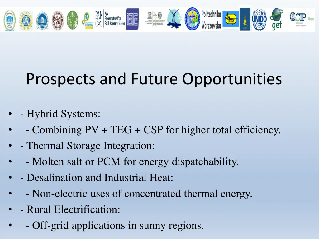 prospects and future opportunities
