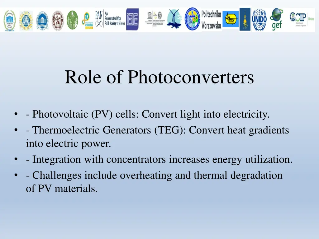 role of photoconverters