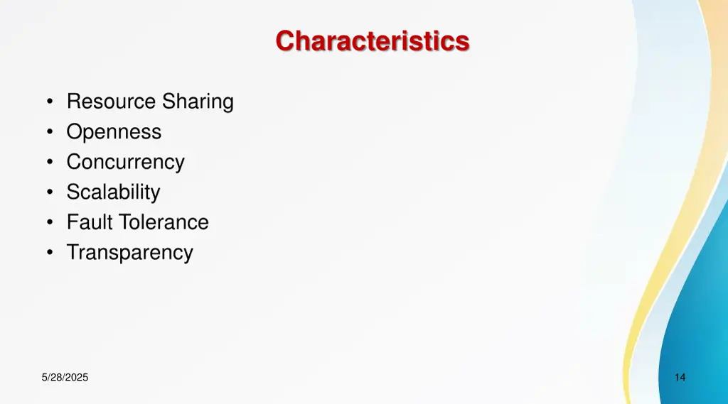 characteristics