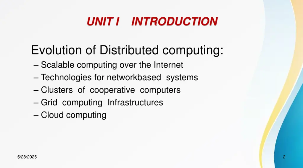 unit i introduction