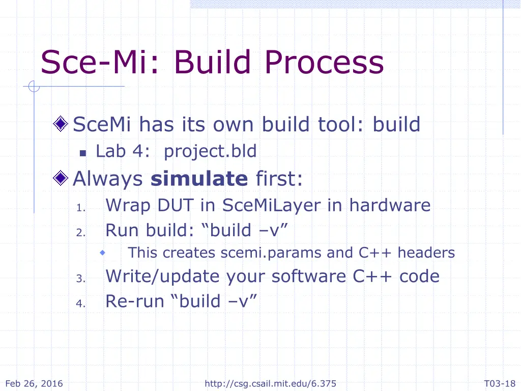 sce mi build process