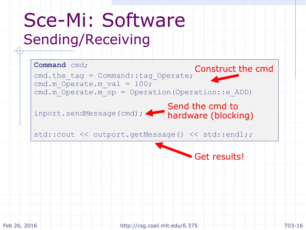 sce mi software sending receiving