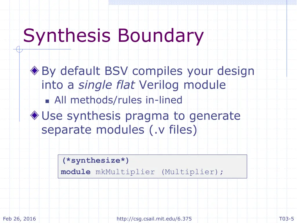 synthesis boundary