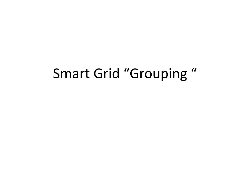 smart grid grouping