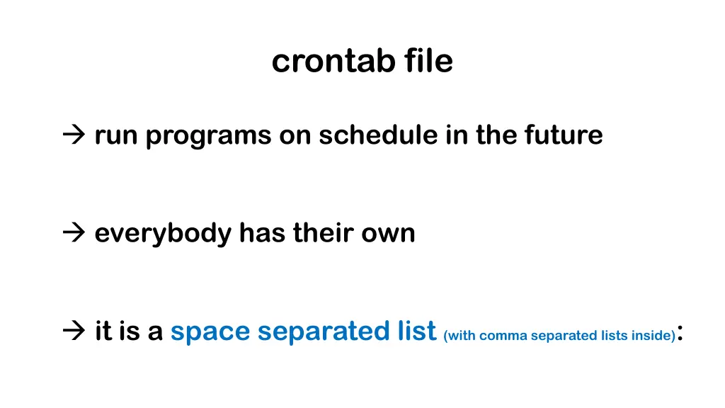 crontab file
