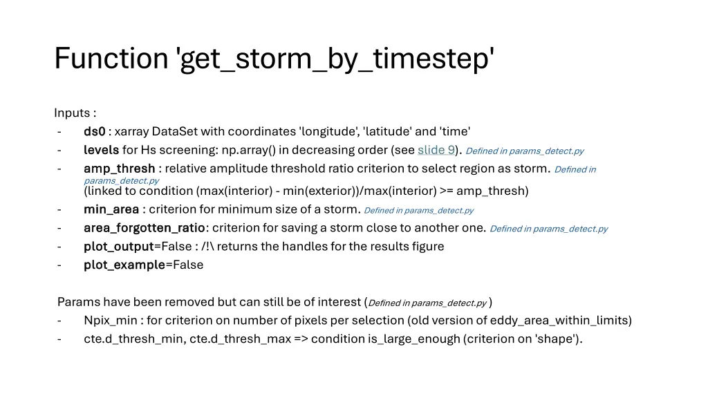function get storm by timestep