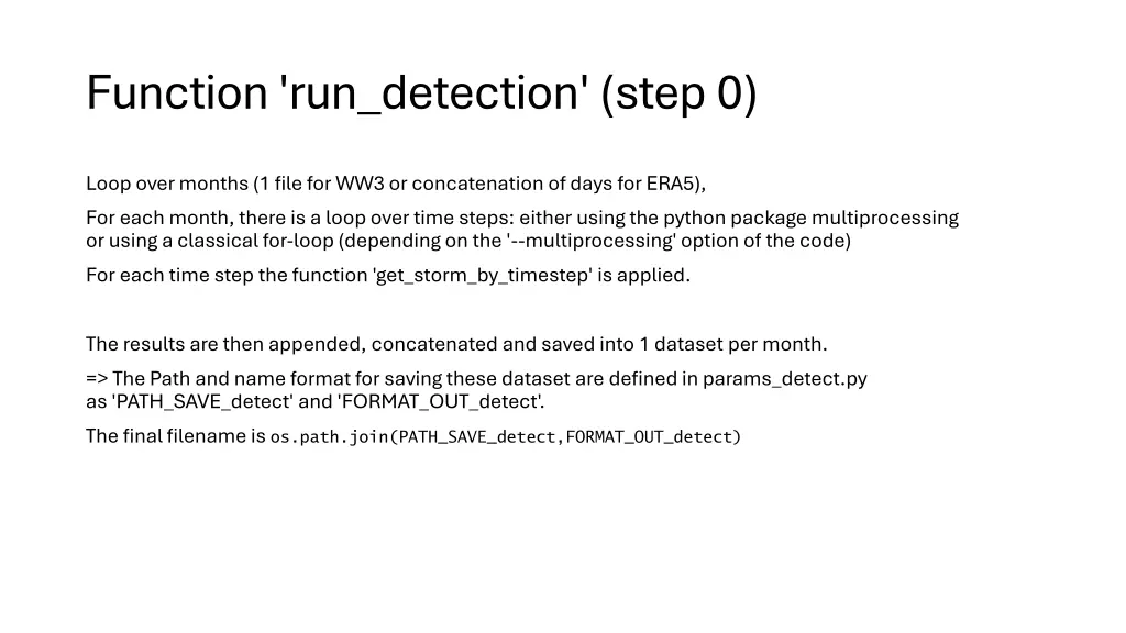 function run detection step 0