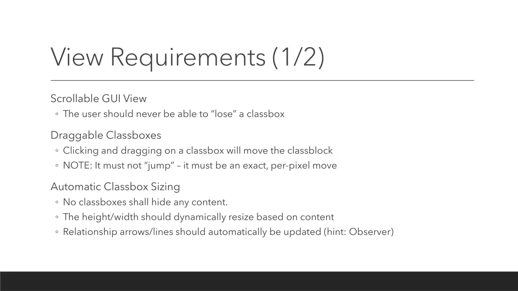 view requirements 1 2