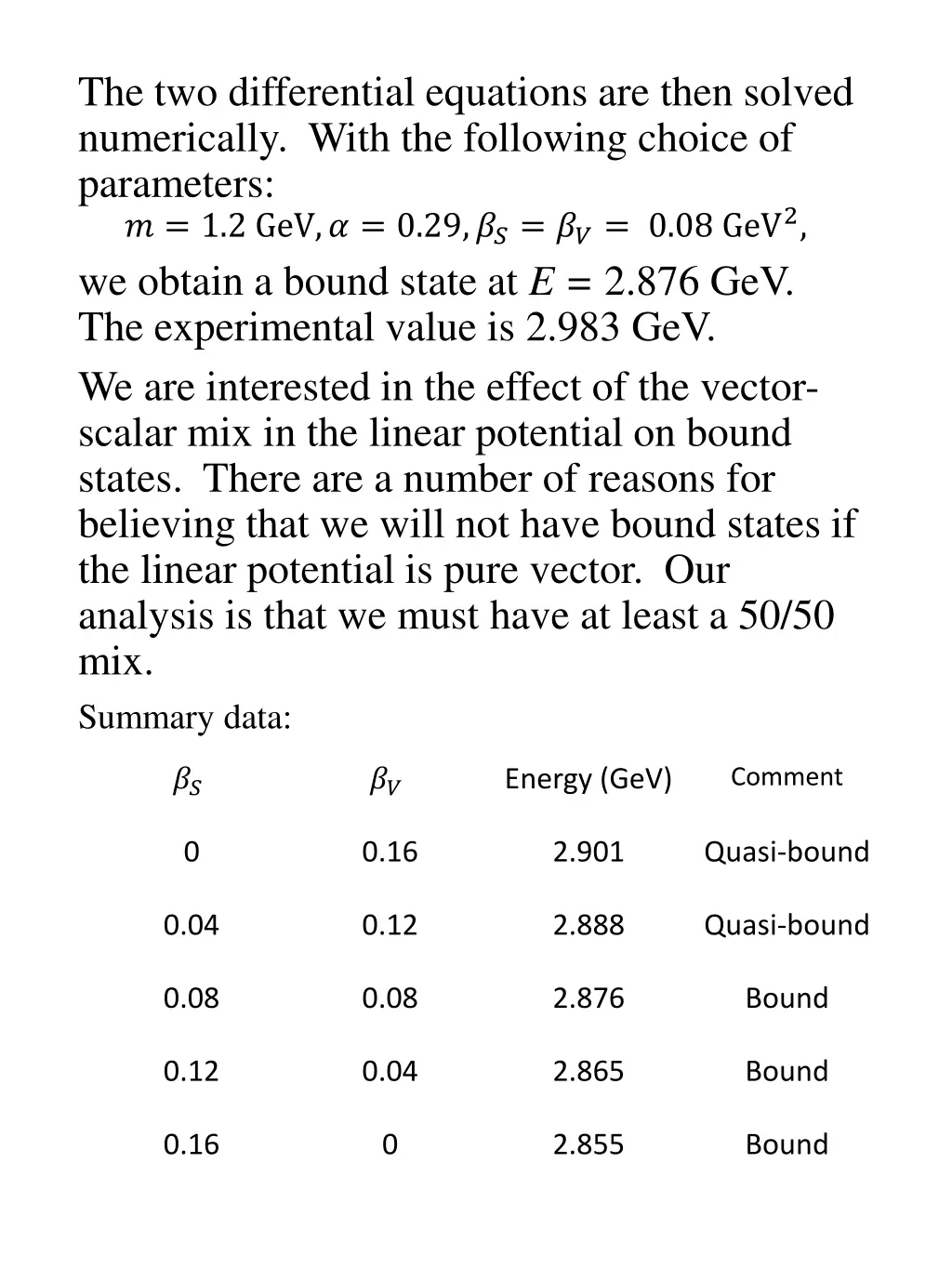 the two differential equations are then solved