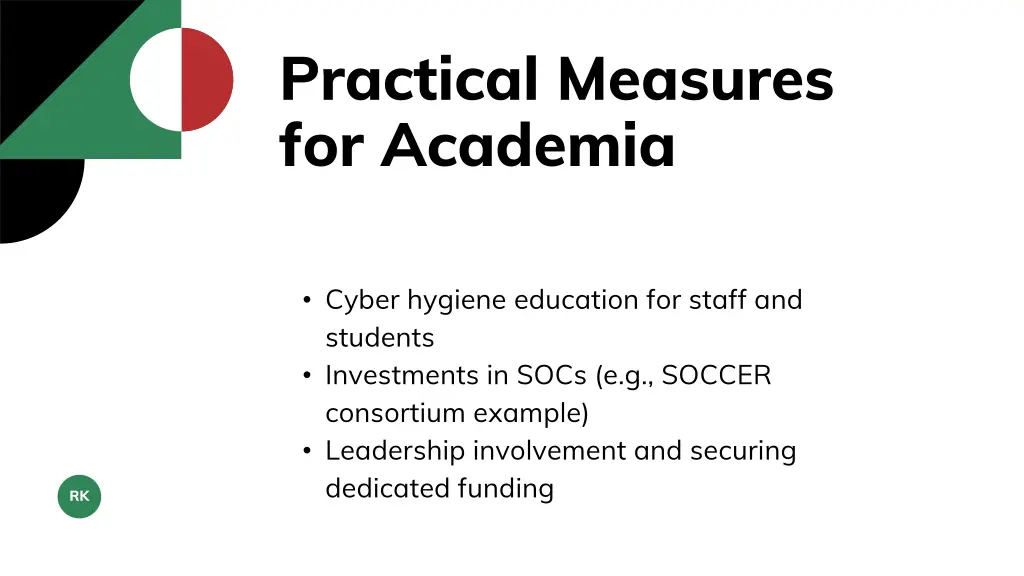 practical measures for academia
