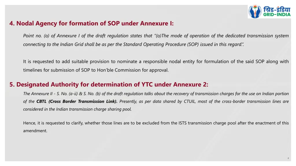 4 nodal agency for formation of sop under