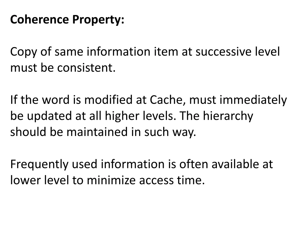 coherence property