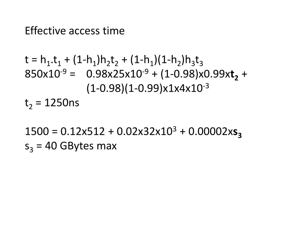 effective access time
