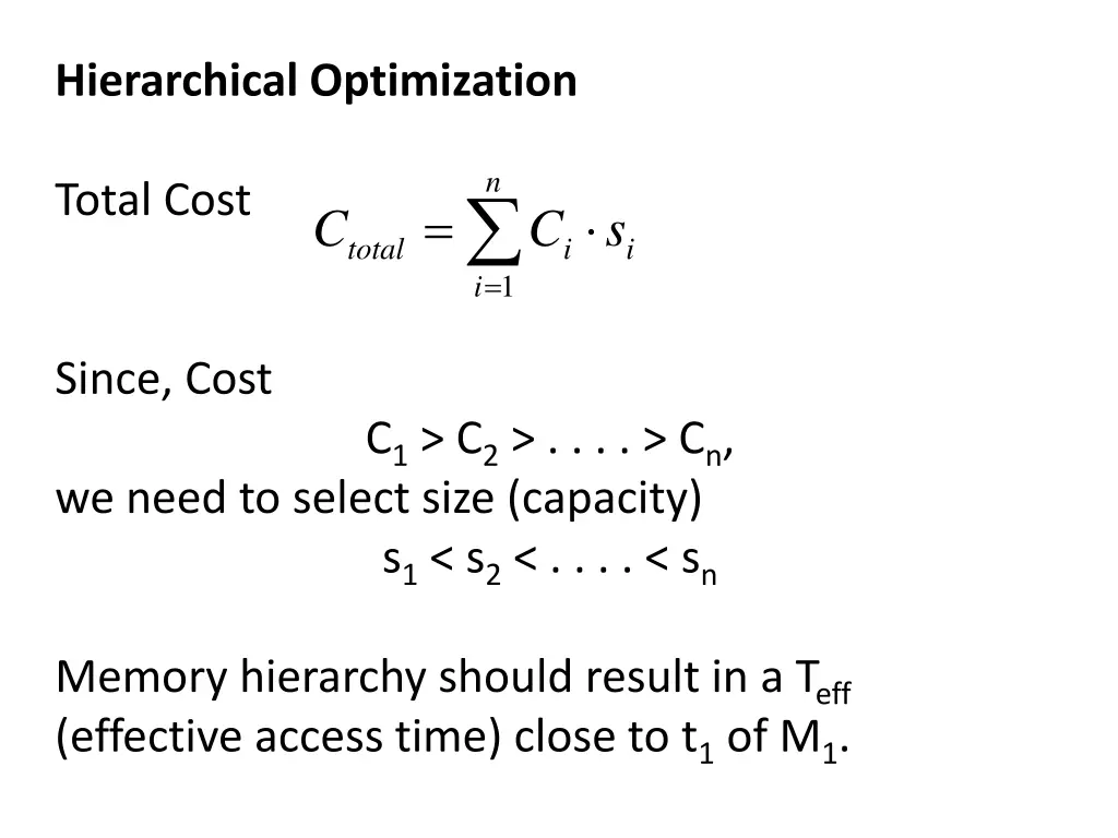 hierarchical optimization