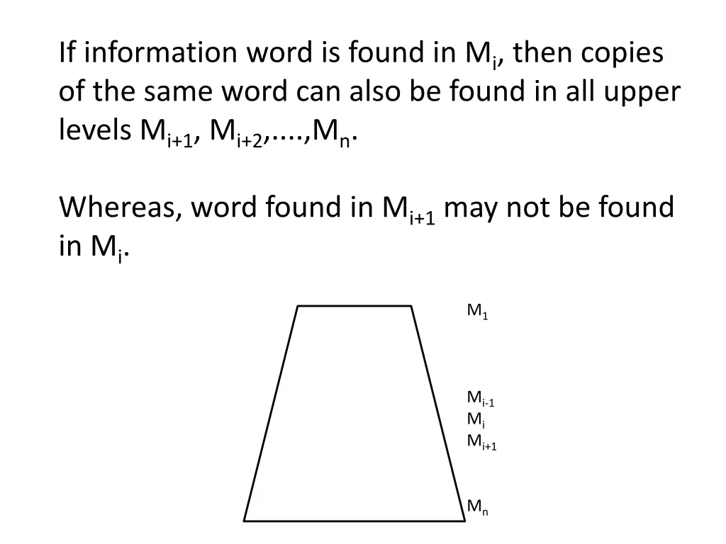 if information word is found in m i then copies
