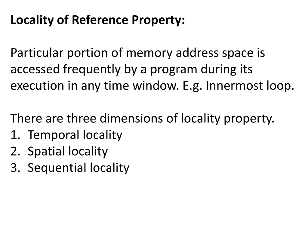 locality of reference property