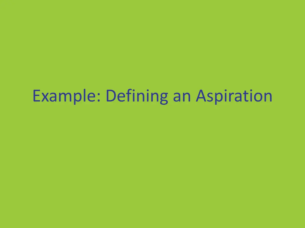 example defining an aspiration