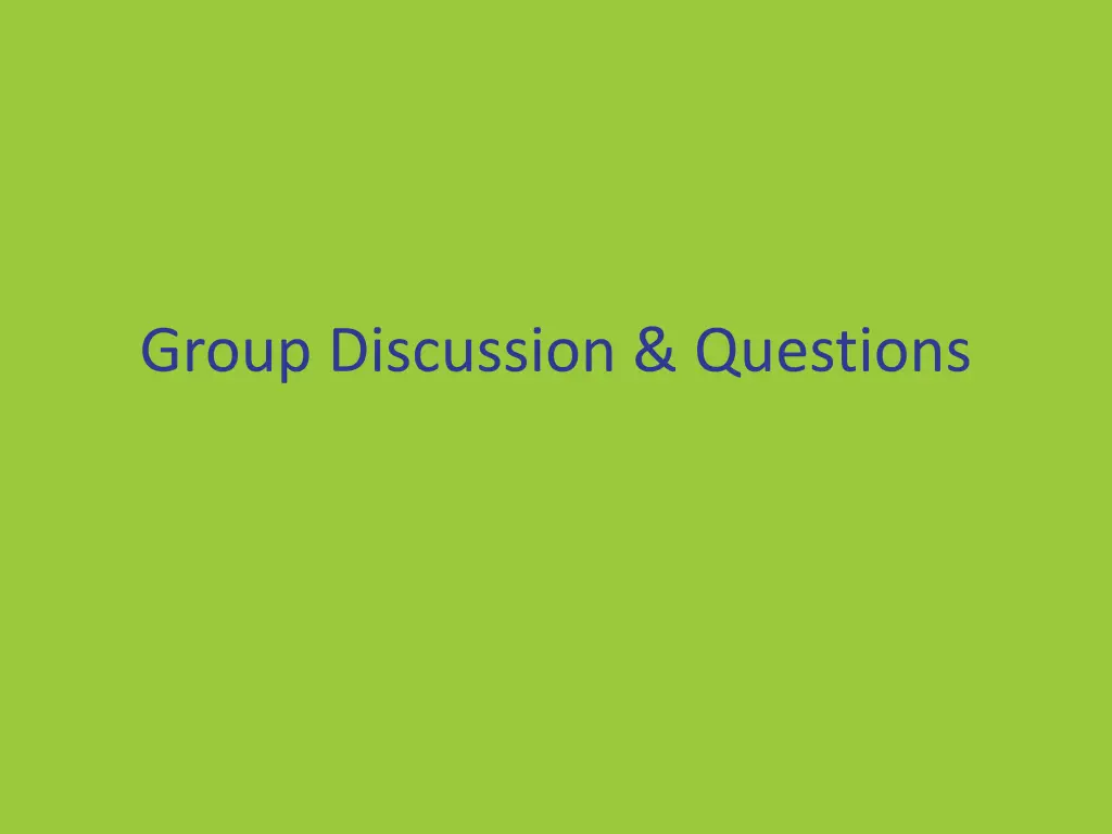 group discussion questions
