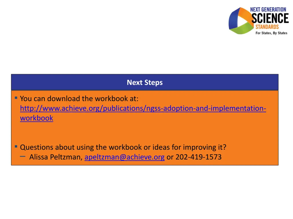 next steps