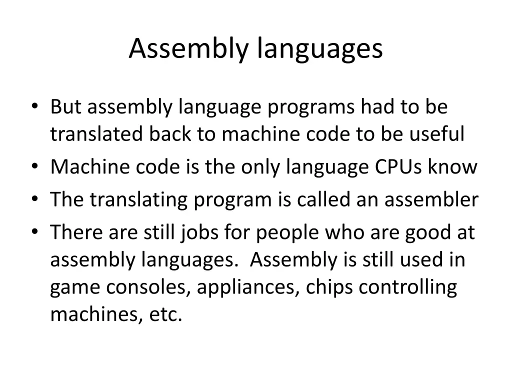 assembly languages 1