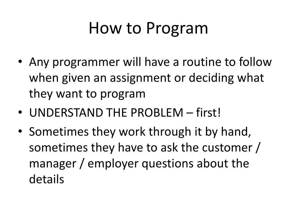 how to program