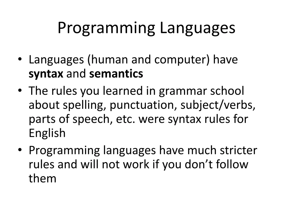 programming languages 1
