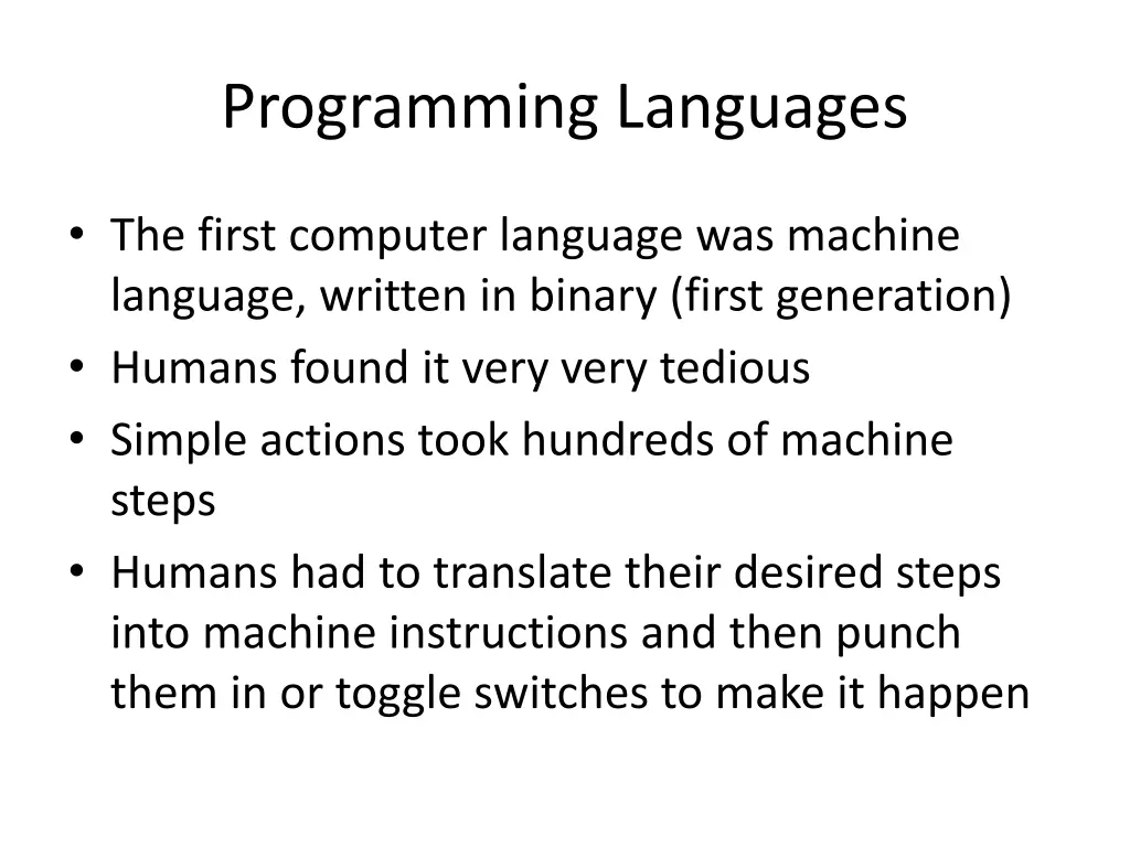 programming languages