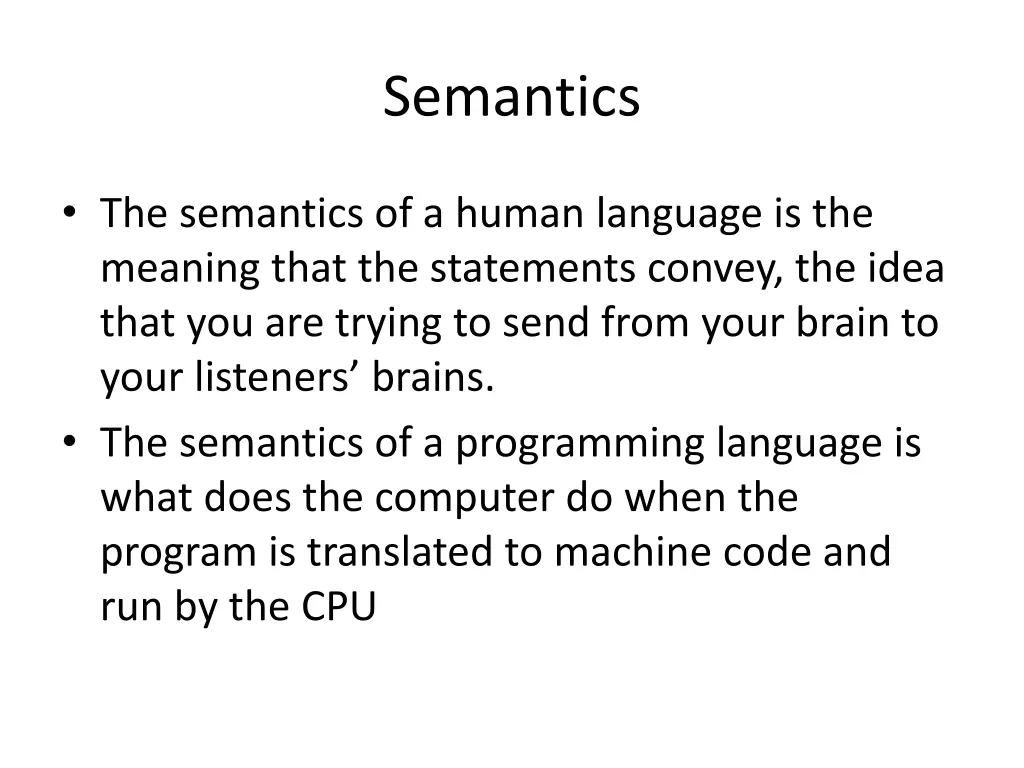 semantics