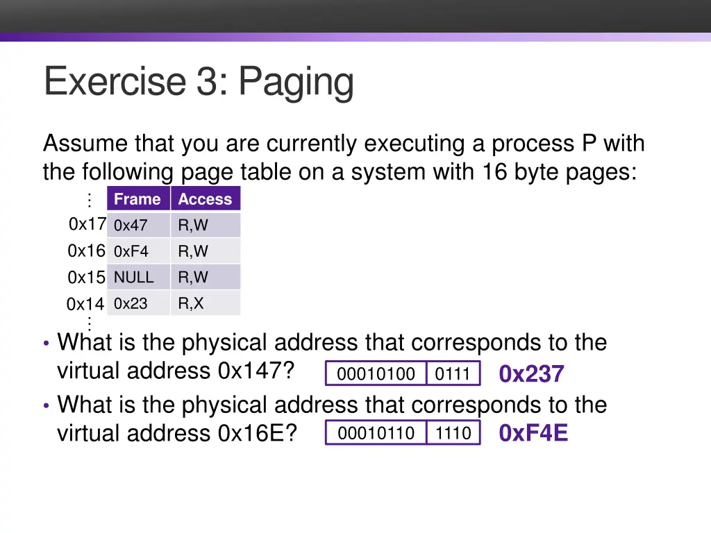 exercise 3 paging 1