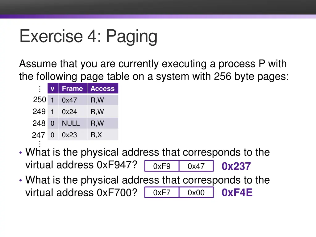 exercise 4 paging 1