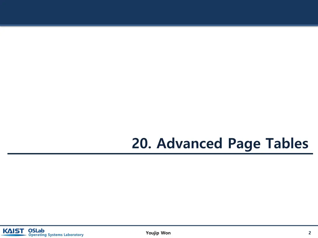 20 advanced page tables