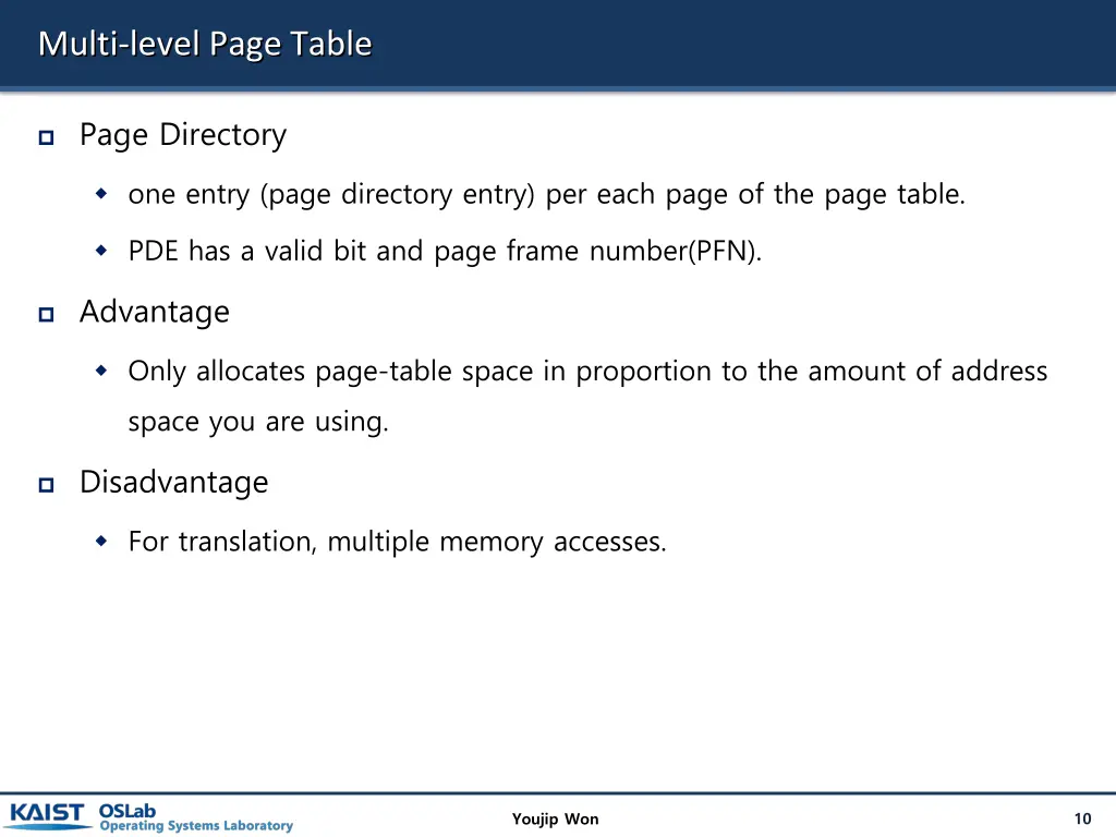 multi level page table 2