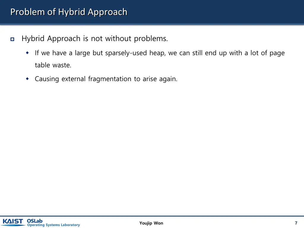 problem of hybrid approach
