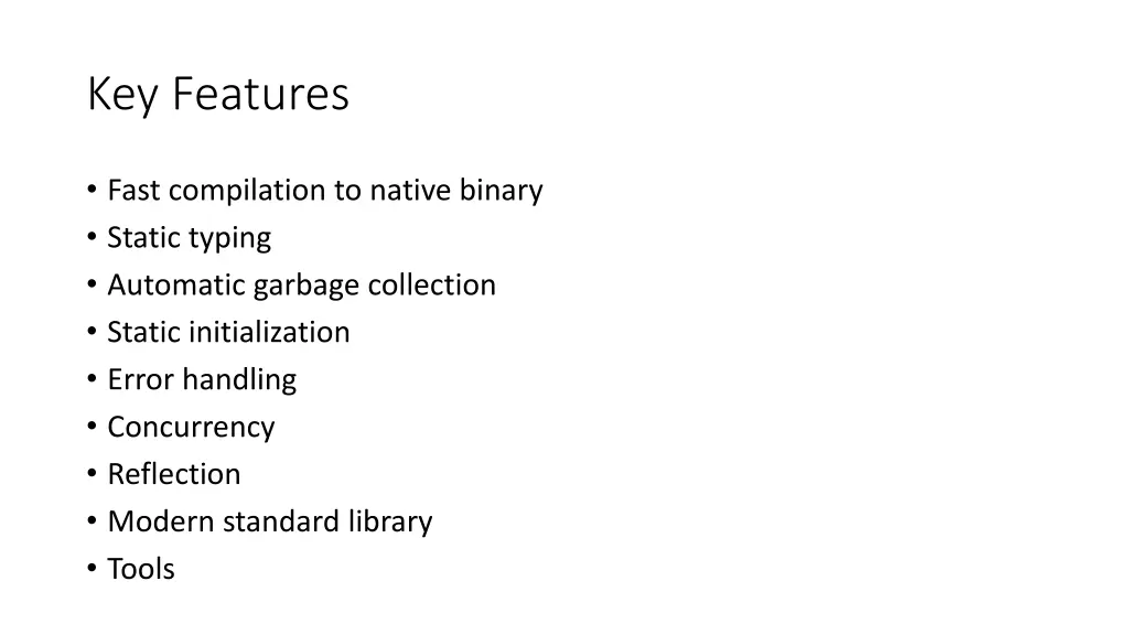 key features