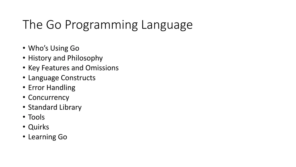 the go programming language 1
