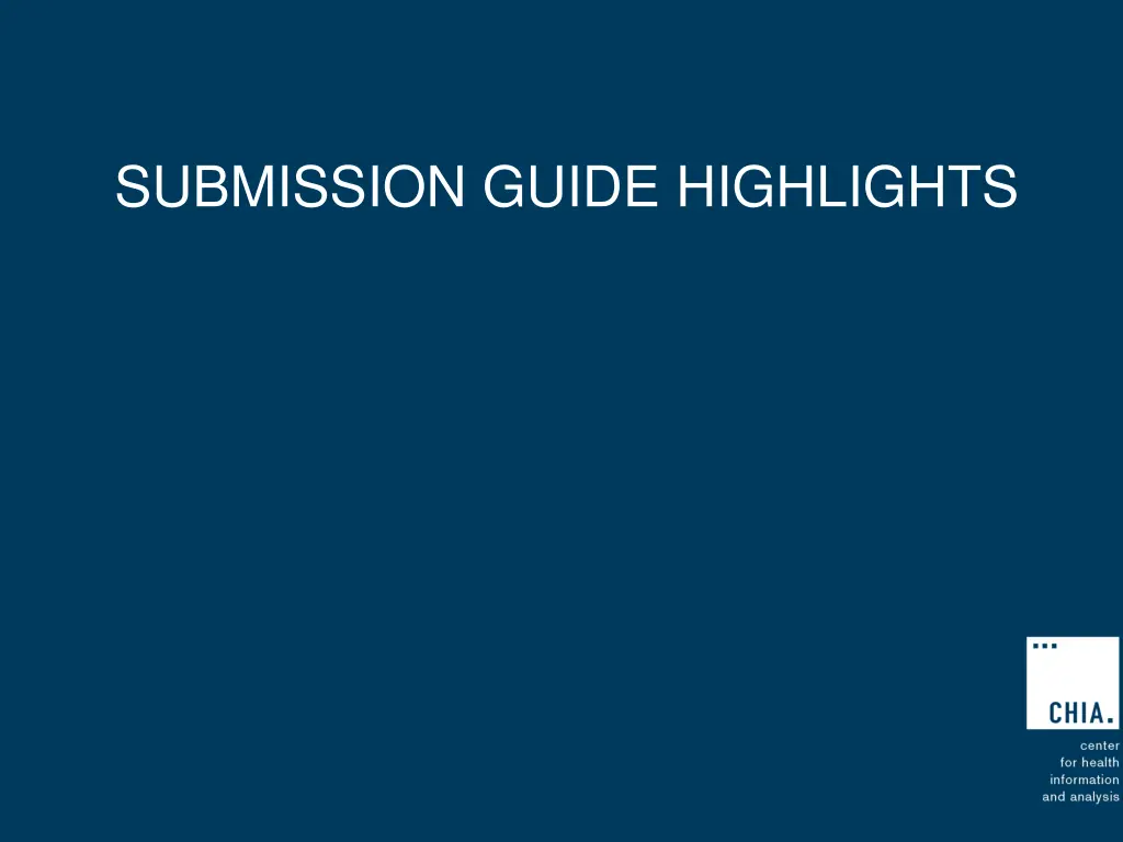 submission guide highlights