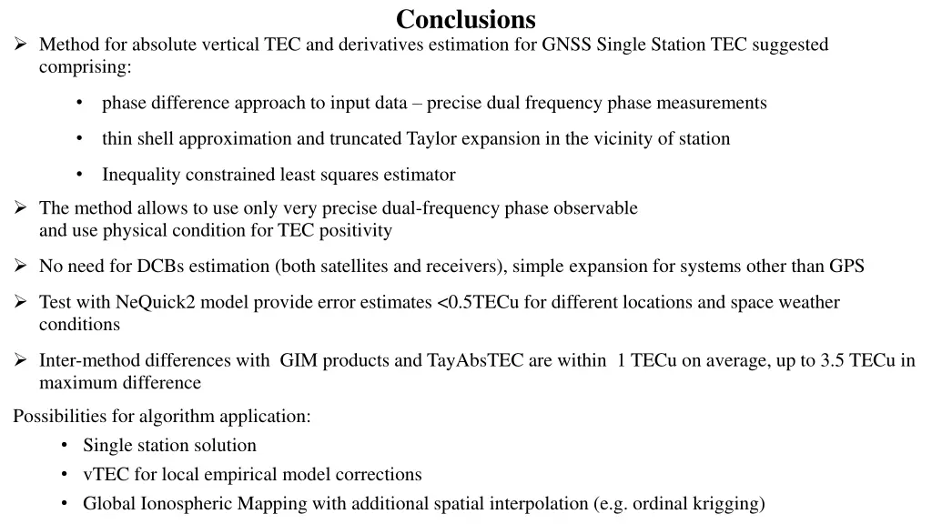 conclusions