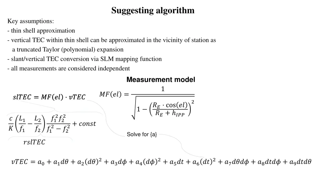 suggesting algorithm