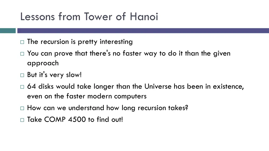 lessons from tower of hanoi