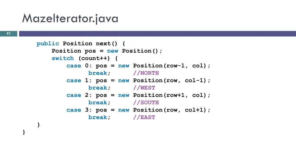 mazeiterator java 1