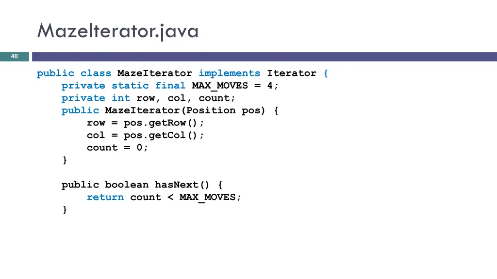 mazeiterator java