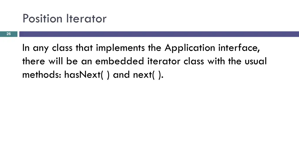 position iterator